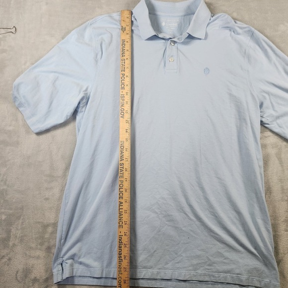 Coolibar Polo Shirt Men Large Blue Performance Stretch UPF 50 Golf - Picture 4 of 6
